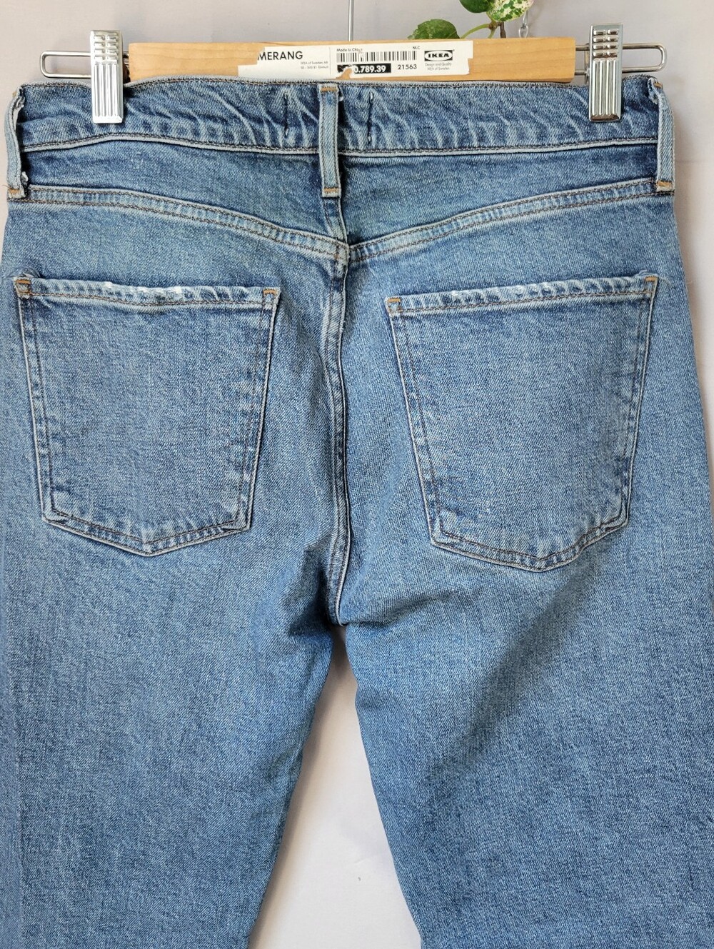 AGolde Toni Mid Rise Straight Leg Denim Jeans Stratosphere 27 - Picture 5 of 16